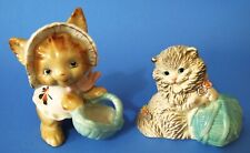 2 Vintage 1930's CAT Figurines Porcelain - Japan picture
