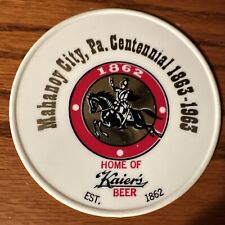Mahanoy City, PA Centennial 1863-1963 Plastic Kaiser’s Beer Coaster RARE picture