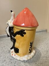 Looney Tunes Wile E Coyote Acme Rocket Ceramic Cookie Jar Warner Bros 1993 NIB picture