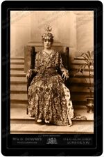 SARAH BERNHARDT Actress Legend Photo WPD Cabinet Card Vintage RP picture