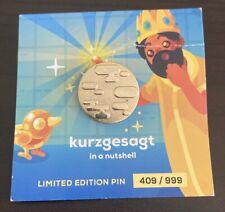 Kurzgesagt In A Nutshell Limited Edition Pin Gold Earth Used picture