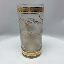 VTG Glass Cape Foulweather Oregon The Look-Out Bar Barware Gold & Frosted picture