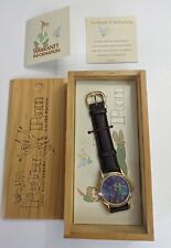 Disney PETER PAN 45th WATCH Peter Pan & Tinker Bell in Etched Wood Case LE  picture