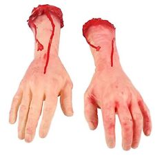 Jashem Scary Fake Bloody Hand Broken Terror Severed Hand Body Prank Party Props picture