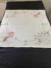 vintage embroidered linen tablecloth picture