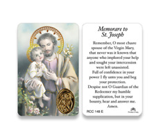 Saint St. Joseph - Memorare to St. Joseph  - Plastic stock Holy Card picture