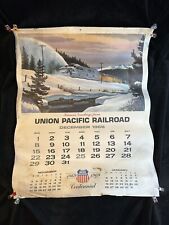 Vintage 1969 Union Pacific Railroad 1869 Golden Spike Centennial Calendar Fogg picture