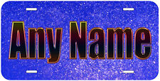 Blue Glitter Colored 001 Any Name Personalized Novelty Car License Plate picture