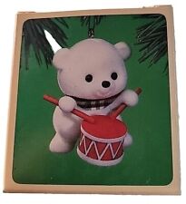 Vintage Hallmark Keepsake Ornament Polar Bear Drummer Z6 picture