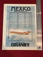 Braniff Air Lines Flies To Mexico 1972 Print Ad - Great To Frame picture