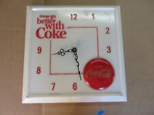 Vintage Things Go Better With Coke Hanging Wall Clock Sign Advertisement  A23 picture