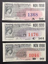 Lehigh Valley Railroad Bond Coupons - 3 different - Original issue year = 1949 picture