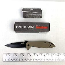 Kershaw Emerson CQC-4K Wave Black Tan Handle Drop Point Blade Knife 6054BRNBLK picture