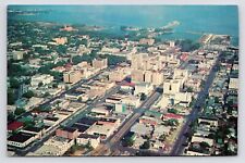 c1950s Downtown Aerial View Streets Vintage St. Petersburg Florida FL Postcard picture