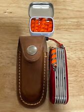 Victorinox Swiss Army Evolution 23 Red with Leather Sheath and Tortoise Gear Rod picture