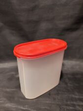 Vintage Tupperware Modular Mate Oval Container 7 1/4 Cup 1613 Red Lid USA picture