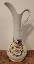 Vintage LEFTON Victorian Style Bud Vase with Porcelain Applied Flowers picture