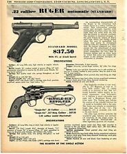 1956 Print Ad of Sturm Ruger Standard .22 Pistol & Single-Six Revolver picture