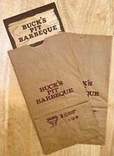 c1970s - 80s Buck’s Pit Barbeque VTG Restaurant Menus Chattanooga Tennessee TN picture