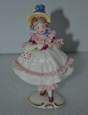Frankenthal Porcelain Dresden Lace Lady Figurine Germany picture