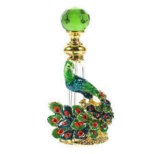 Cool Vintage Peacock Perfume Bottle Travel Empty Refillable Antique Glass Bottle picture