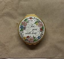 VINTAGE HALCYON DAYS ENAMEL BOX “FOR YOU WITH LOVE “ For Your Valentine? picture