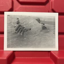 People Swimming In A Pool 4 1/2 x 3 1/8 Photograph Pre Owned Vintage 1950s picture