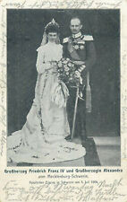 Grand Duke Friedrich Franz IV and Grand Duchess Alexandra 1904 festive wedding picture