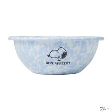 Snoopy PEANUTS×CROW CANYON HOME Enamel Cereal Bowl blue Japan Limited picture