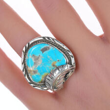 sz5.5 Vintage Navajo silver and turquoise ring picture