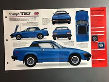 1975 - 1981 Triumph TR7 Roadster Poster, Spec Sheet, Folder, Brochure - RARE picture