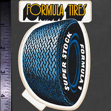 FORMULA 1 Super Stock Tires - Original Vintage 1960's 70's Racing Decal/Sticker picture