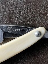 Antique Straight Razor Sheffield 1800's In Ivory Scale picture
