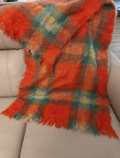 A Snug Rug Throw/Scarf Product Made In Scotland Rich Color 100% Mohair Vintage picture
