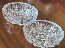 Lot of 2 Matching Glass Ashtrays Star of David w/ Starbursts Smoking Tobacco  S2 picture