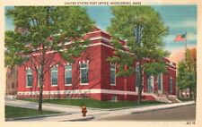 Postcard MA Middleboro Massachusetts US Post Office Linen Vintage PC J3983 picture