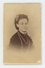 Antique CDV Circa 1870s Beautiful Young Woman Wearing Victorian Era Dress Dabbs picture