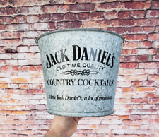 🔥 Jack Daniel's Country Cocktails 1992 Vintage Metal Ice Bucket 1990's 90's picture