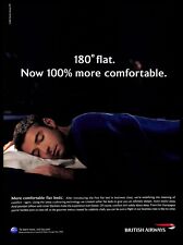 2005 British Airways PRINT AD Flat Bed Man Sleeping Comfort picture