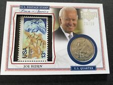 2022 Decision Joe Biden Pieces Of America Stamp Quarter Relic Silver Foil #20/20 picture