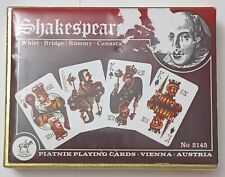 Vintage 1975 Shakespeare Piatnik Playing Card Set 2 decks Complete No 2145 picture