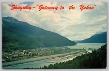 Skagway Gateway Yukon Alaska Aerial View White Pass Entrance Chilkoot Postcard picture