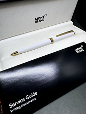 [Near-MINT] MONTBLANC PixCollection 117659 White GT Twist Ballpoint Pen with BOX picture