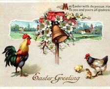 Easter Postcard 1907 Rooster Chickens International Art Publishing 2783 PP picture