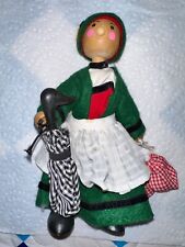 Wooden Beccasine Doll Handmade & carved duck umbrella 7 3/4” RARE picture