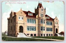c1908~Calgary Alberta Canada~High School~Collegiate Institute~Revival~Postcard picture