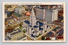 Postcard East Liberty Presbyterian Church Pittsburgh PA, Vintage Linen M10 picture