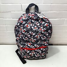 Bioworld Disney Mickey & Minnie Mouse Backpack Black & Red Sz 16in Padded Straps picture