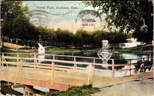 Postcard PARK SCENE Atchison Kansas KS AK6605 picture