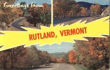 Greetings From Rutland,VT Vermont Colourpicture Publishers Inc. Chrome Postcard picture